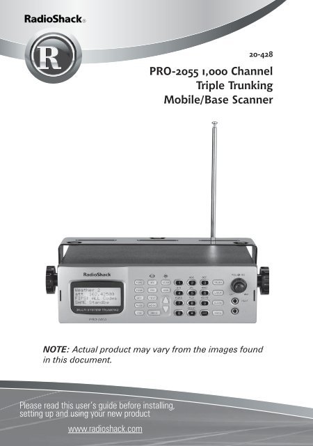 Radio shack 1000 channel scanner manual